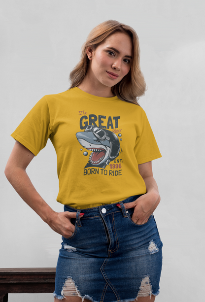The Great Ride Shark - Camiseta unisex de manga corta de algodón orgánico para adultos Creator T-Shirt 2.0 ST/St SH