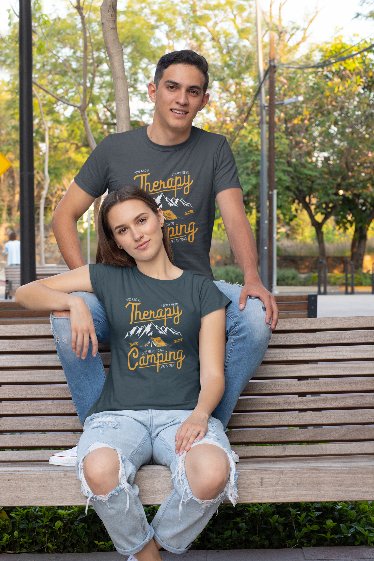 Terapia de acampada - Camiseta unisex de manga corta de algodón orgánico para adultos Creator T-Shirt 2.0 ST/ST SH