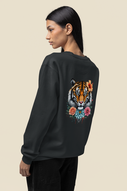 Tiger Passion in Flowers FlowerPower Back - Sudadera unisex para adultos Bio Changer ST/ST SH