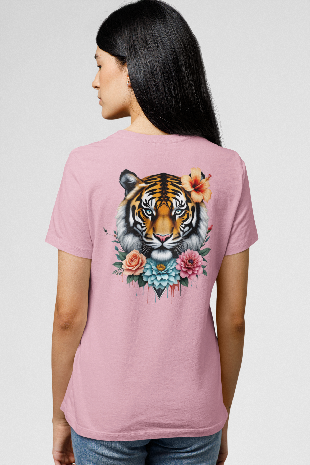 Tiger Passion in Flowers FlowerPower Back - Camiseta unisex Bio Creator ST/ST SH