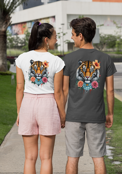 Tiger Passion in Flowers FlowerPower Back - Camiseta unisex Bio Creator ST/ST SH