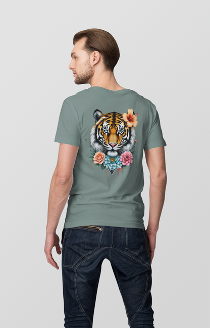 Tiger Passion in Flowers FlowerPower Back - Camiseta unisex Bio Creator ST/ST SH