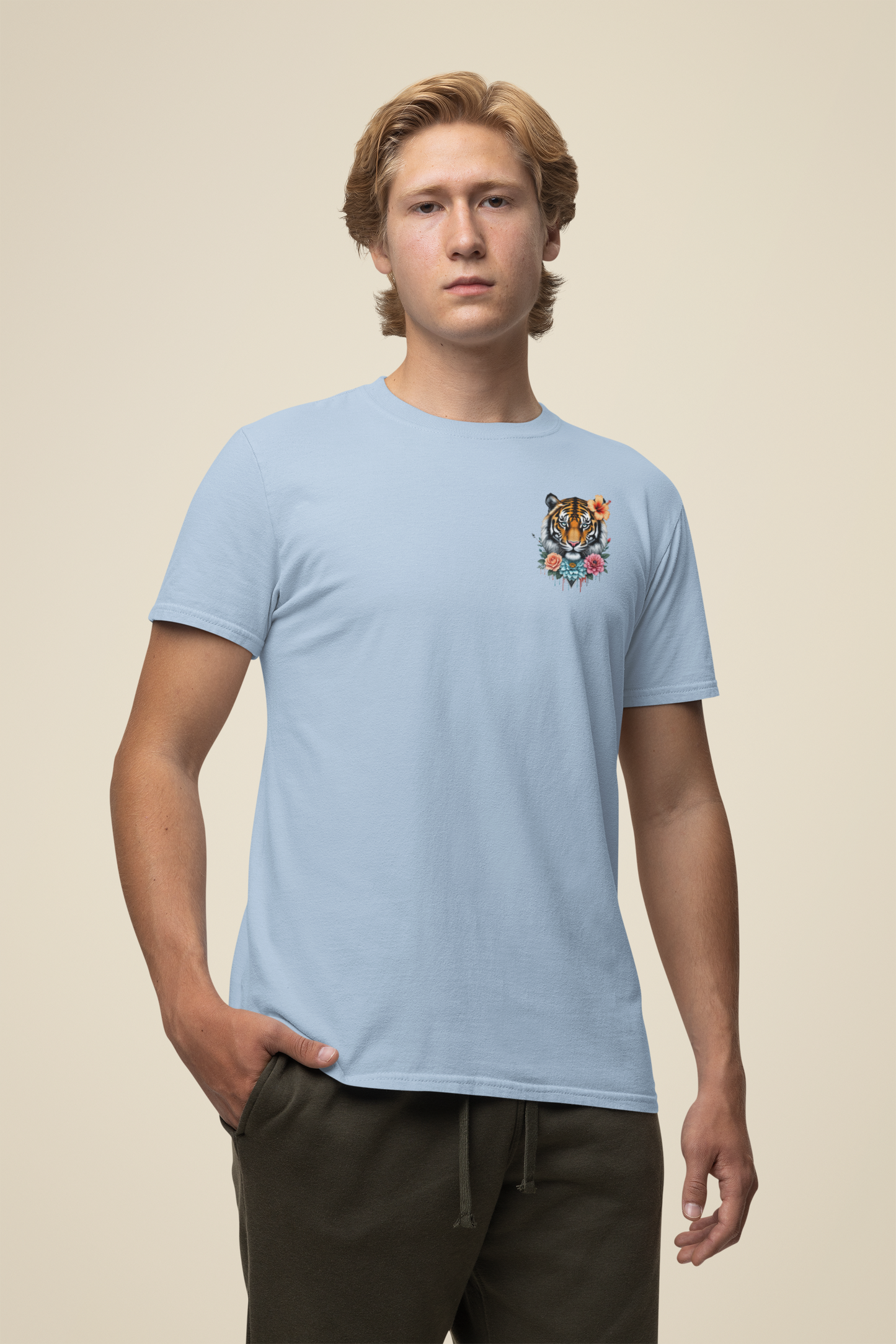 Tiger Wild im Kopf Liebe im Herz Freiheit im Blut BS - Unisex Erwachsenen Bio Creator T-Shirt ST/ST SH