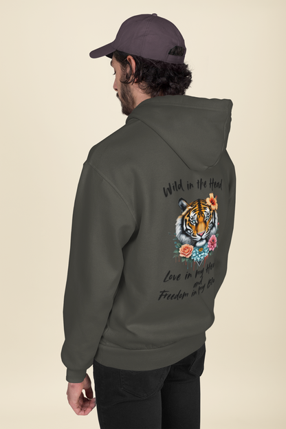 Tiger Wild in the Head Love in my Heart Freedom Blood BS - Unisex Erwachsenen Bio Organic Cruiser Hoodie 2.0 ST/ST
