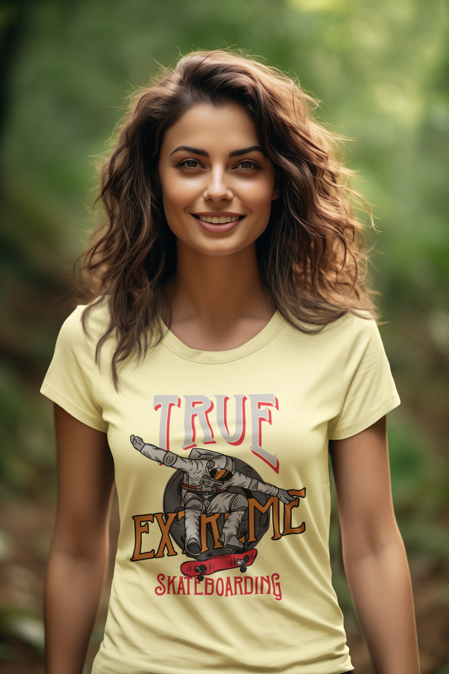 True Extreme Skateboarding Astronauta Creador Camiseta