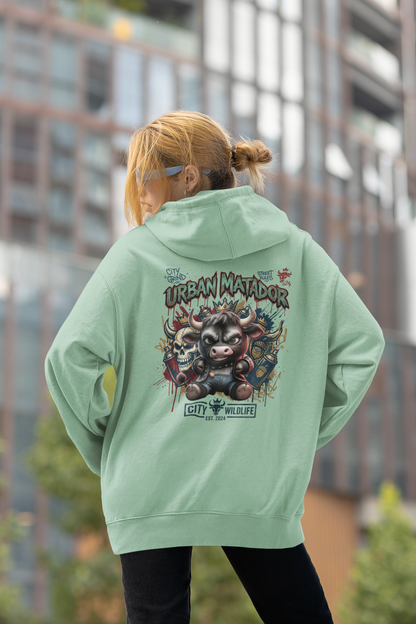 URBAN MATADOR TORRO Cryo Streetwear - Slammer Organic Oversized Unisex Hoodie Adults SH