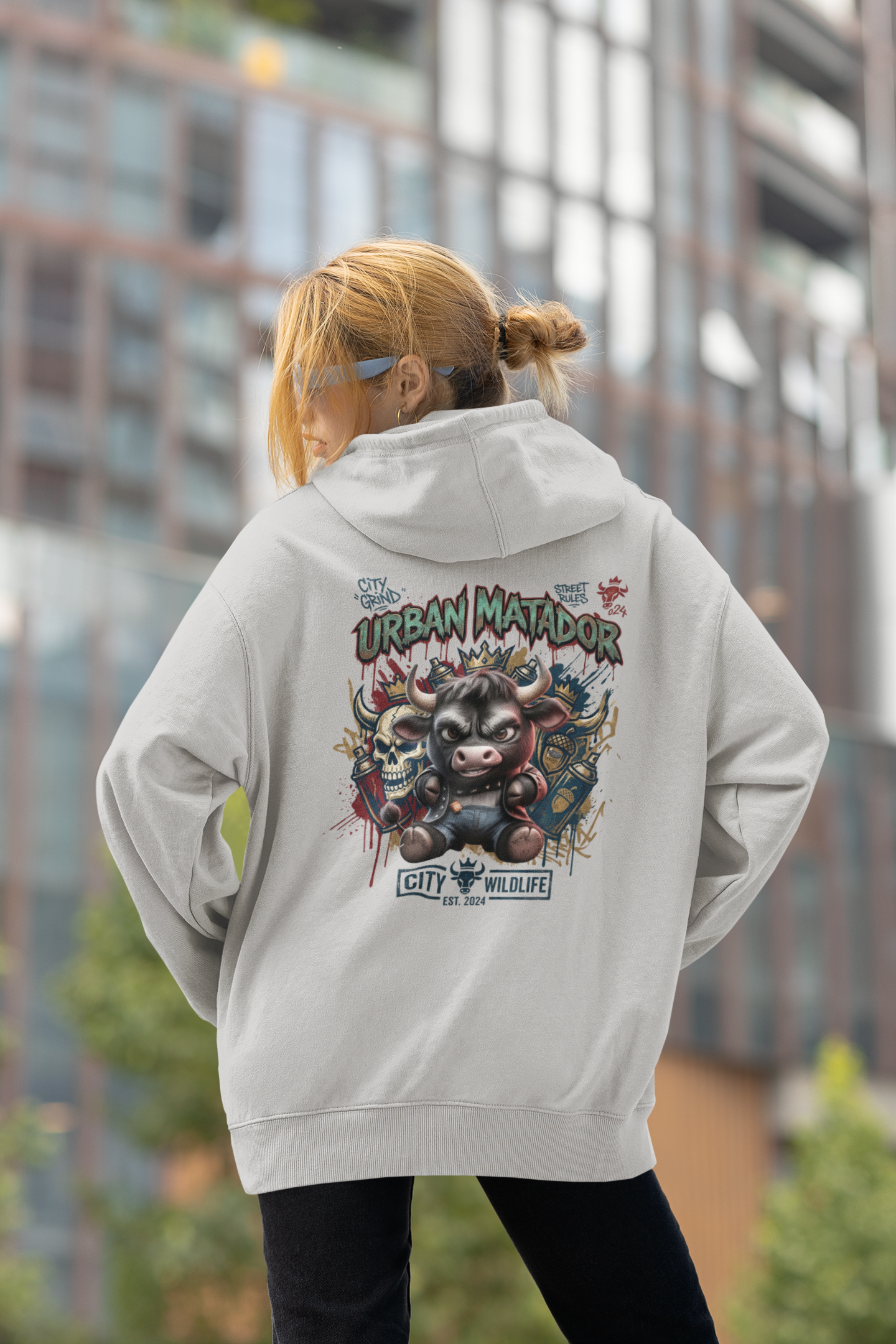 URBAN MATADOR TORRO Cryo Streetwear - Slammer Organic Oversized Unisex Hoodie Adults SH