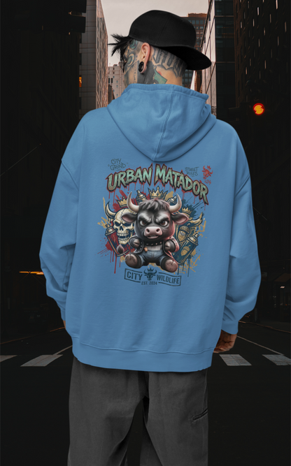 URBAN MATADOR TORRO Cryo Streetwear - Slammer Organic Oversized Unisex Hoodie Adults SH