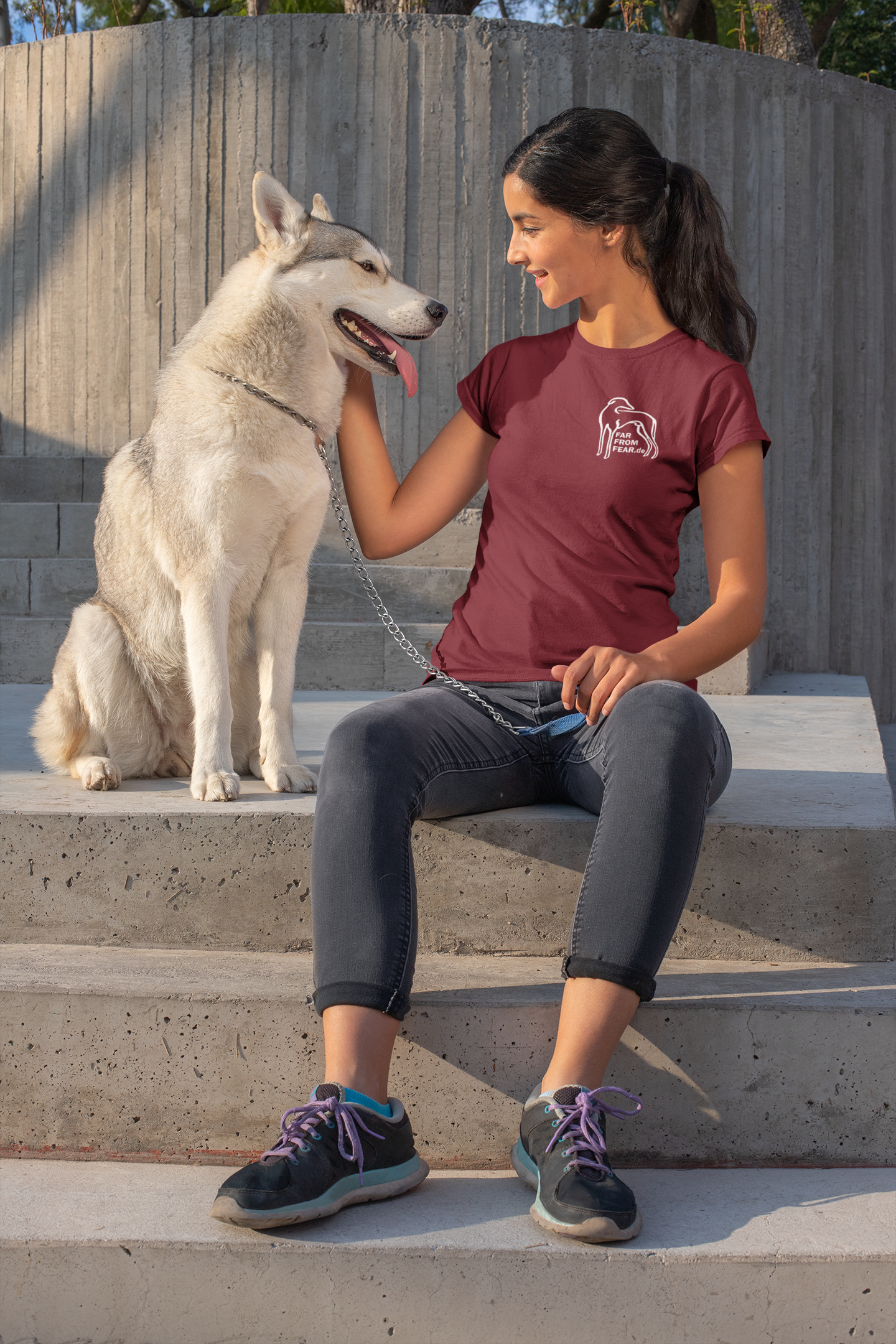 Unisex Premium organic Creator 2.0 ST/ST T-Shirt mit Logo Stick - FARFROMFEAR Tierschutz Einseitiger V1