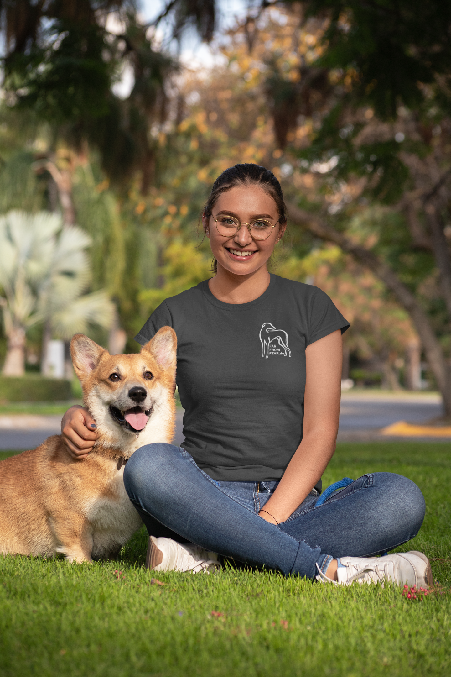 Unisex Premium organic Creator 2.0 ST/ST T-Shirt mit Logo Stick - FARFROMFEAR Tierschutz Einseitiger V1