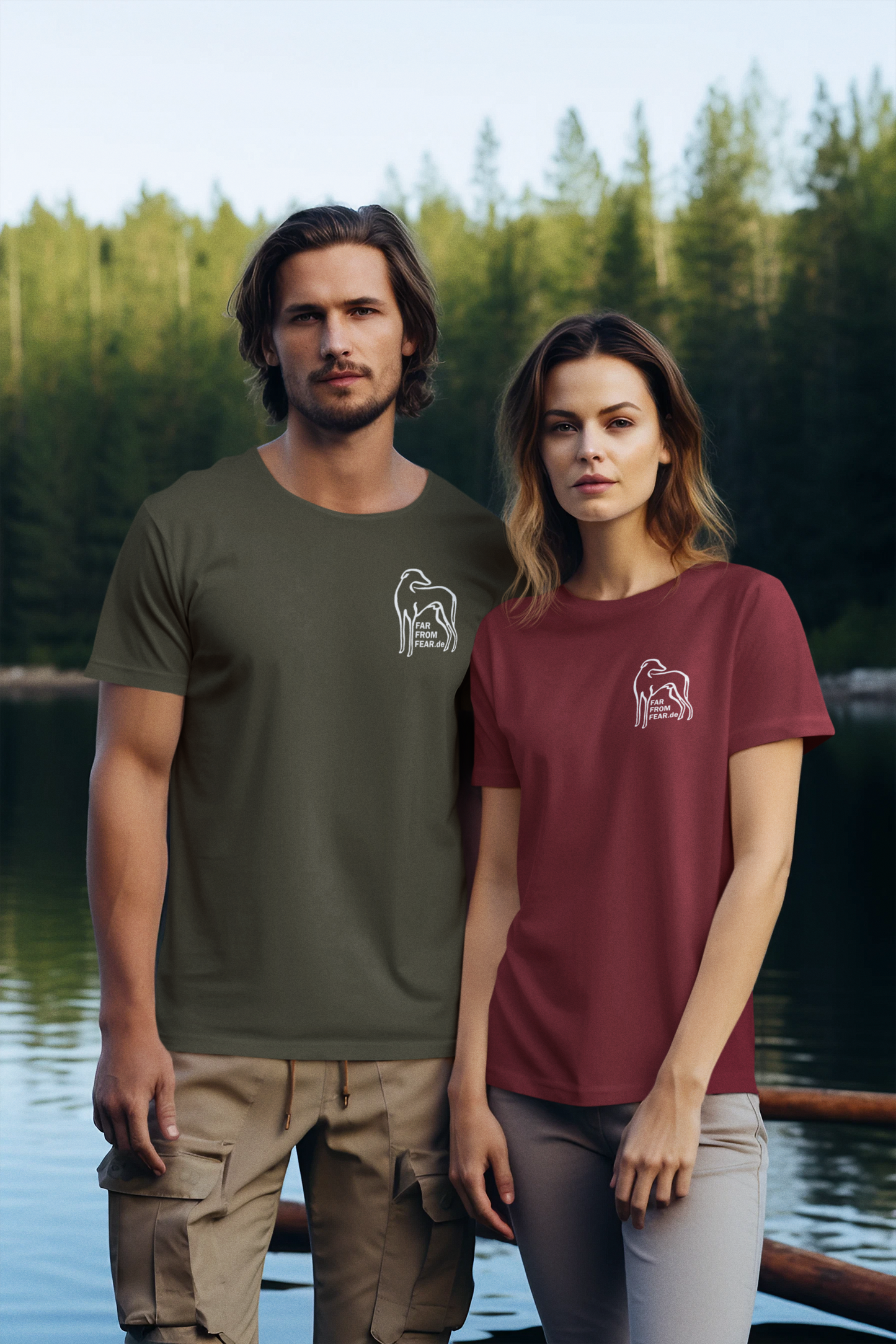 Unisex Premium organic Creator 2.0 ST/ST T-Shirt mit Logo Stick - FARFROMFEAR Tierschutz Einseitiger V1