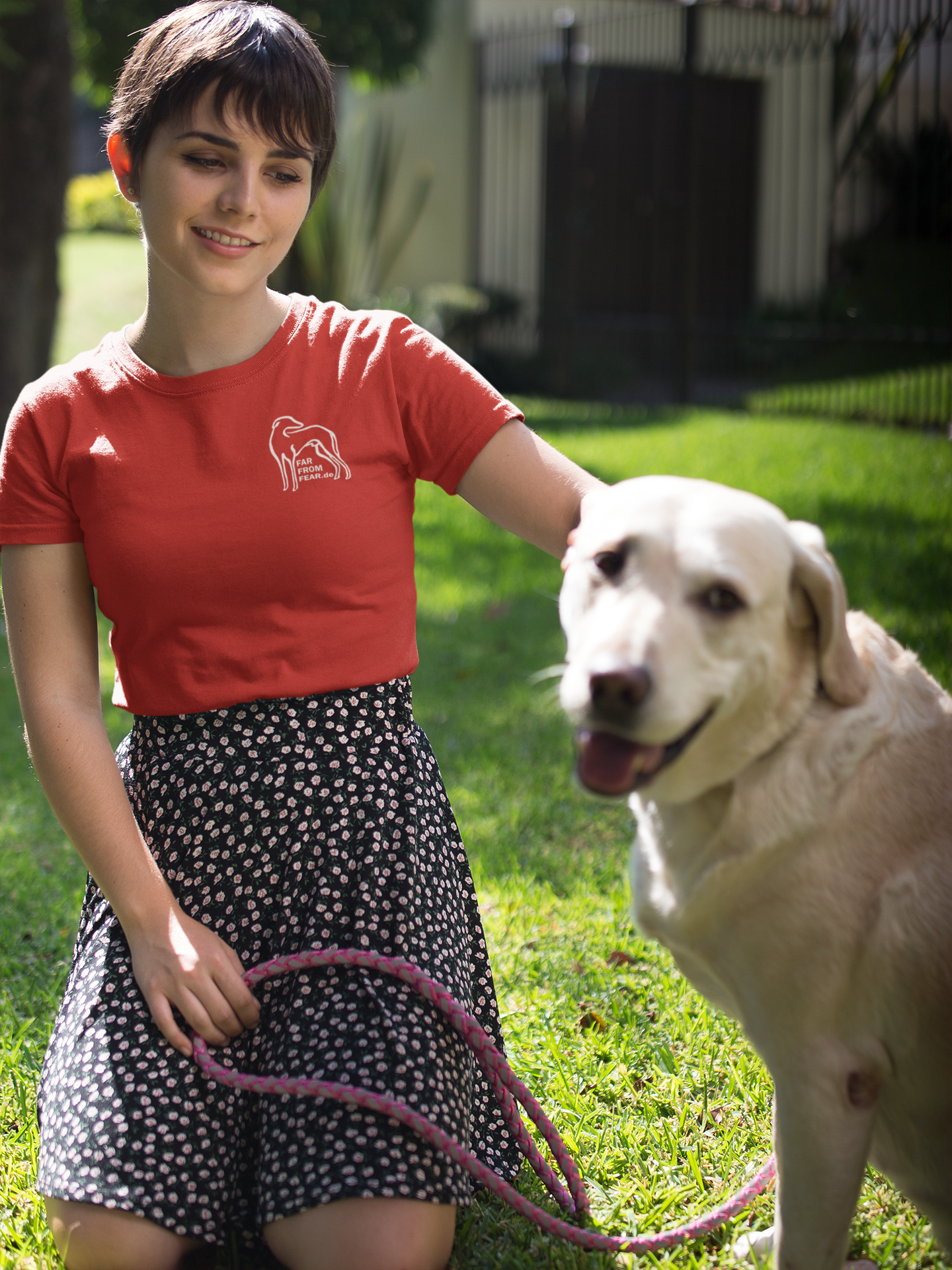 Unisex Premium organic Creator 2.0 ST/ST T-Shirt mit Logo Stick - FARFROMFEAR Tierschutz Einseitiger V1