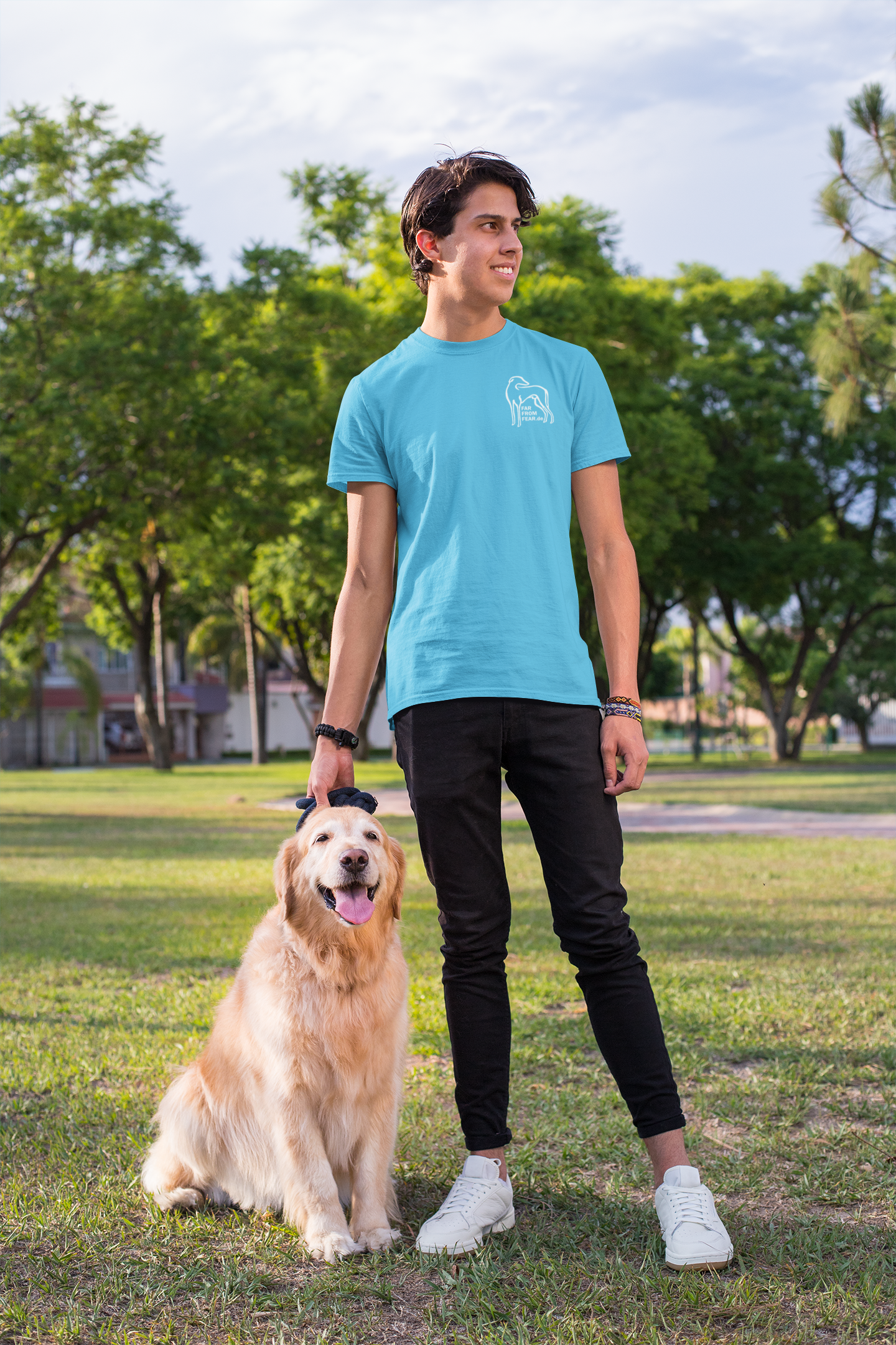 Unisex Premium organic Creator 2.0 ST/ST T-Shirt mit Logo Stick - FARFROMFEAR Tierschutz Einseitiger V1