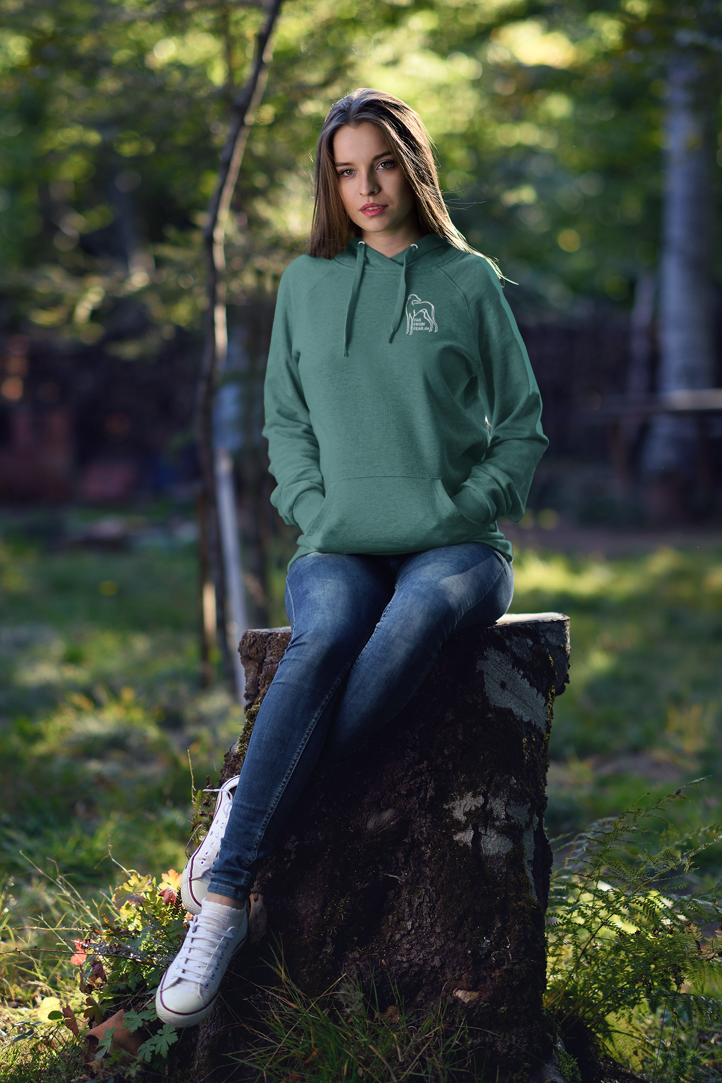 Unisex organic Cruiser Hoodie 2.0 ST/ST mit Logo Stick - FARFROMFEAR Tierschutz Einseitiger Stick V1