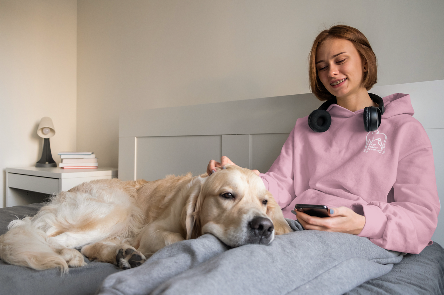 Unisex organic Cruiser Hoodie 2.0 ST/ST mit Logo Stick - FARFROMFEAR Tierschutz Einseitiger Stick V1