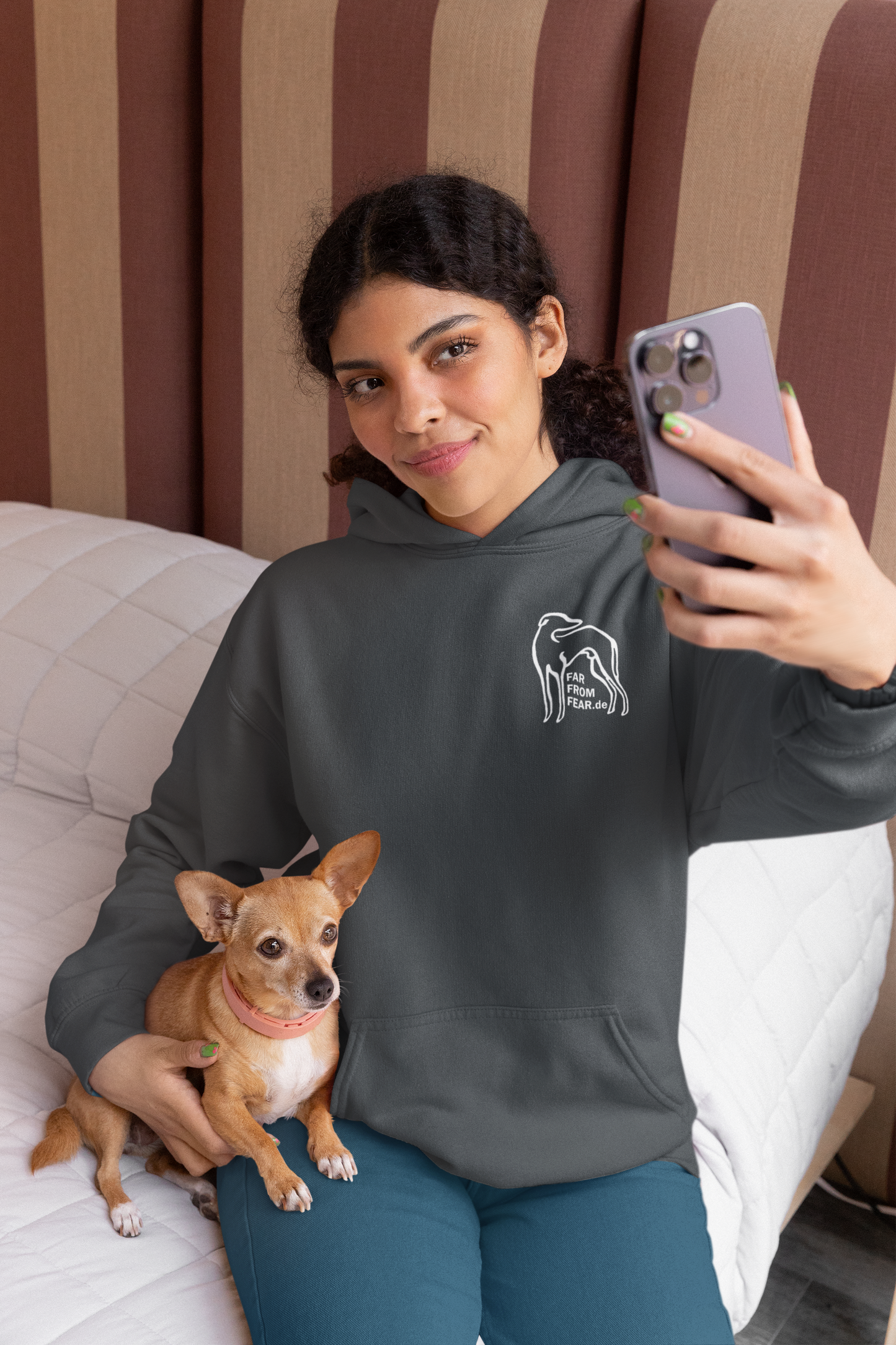 Unisex organic Cruiser Hoodie 2.0 ST/ST mit Logo Stick - FARFROMFEAR Tierschutz Einseitiger Stick V1