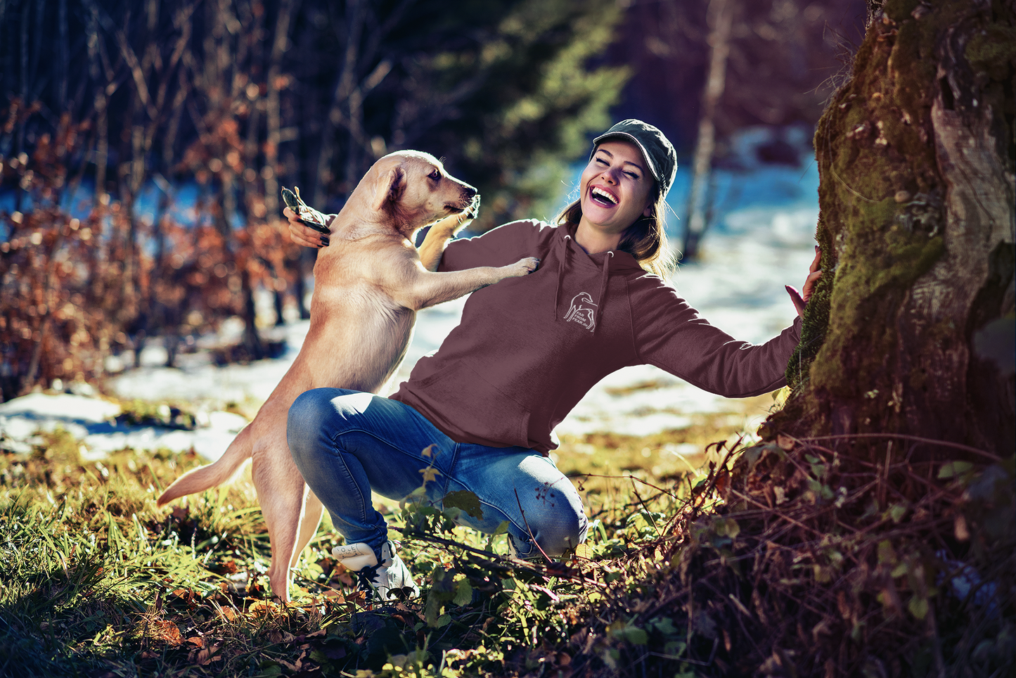 Unisex organic Cruiser Hoodie 2.0 ST/ST mit Logo Stick - FARFROMFEAR Tierschutz Einseitiger Stick V1