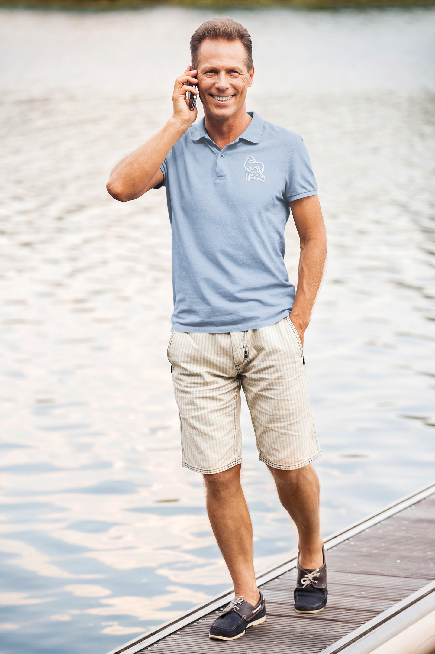 Unisex Prepster organic Polo Shirt 2.0 ST/ST mit Logo Stick - FARFROMFEAR Tierschutz Einseitiger Stick V1