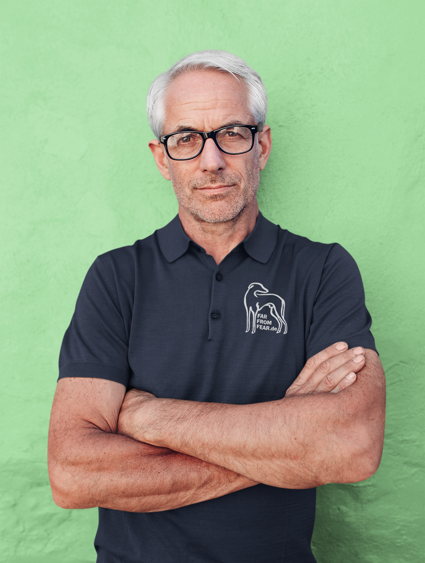 Unisex Prepster organic Polo Shirt 2.0 ST/ST mit Logo Stick - FARFROMFEAR Tierschutz Einseitiger Stick V1