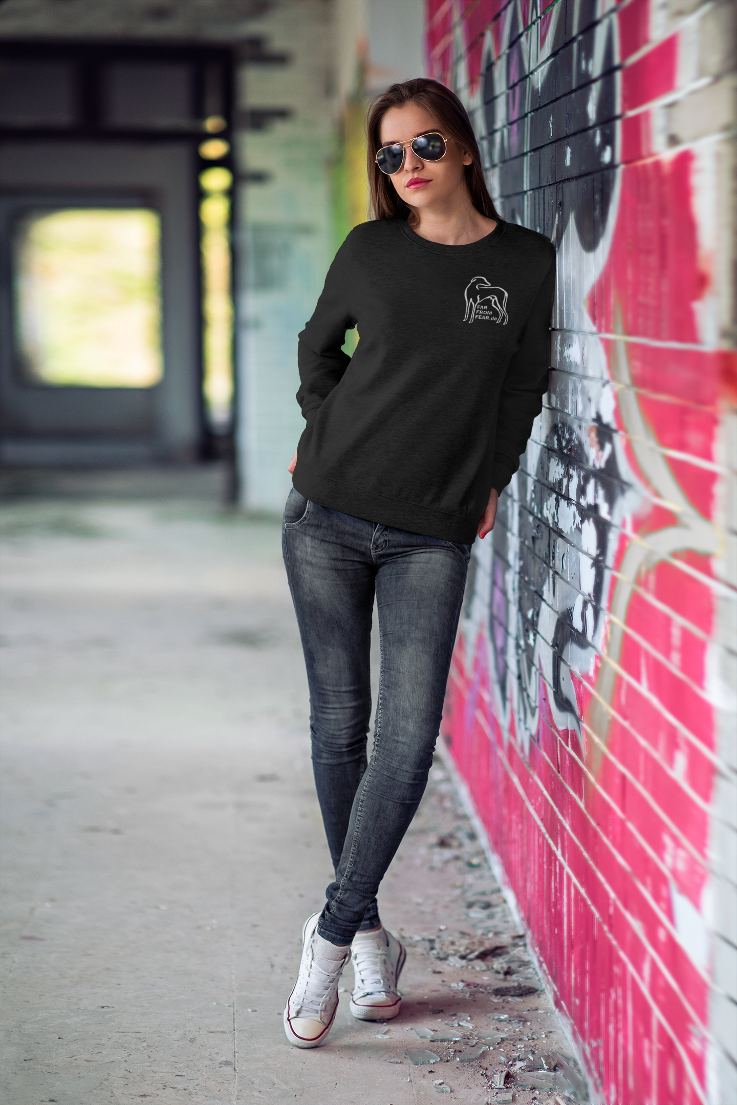 Unisex organic Changer Sweatshirt 2.0 ST/ST mit Logo Stick - FARFROMFEAR Tierschutz Einseitiger Stick V1