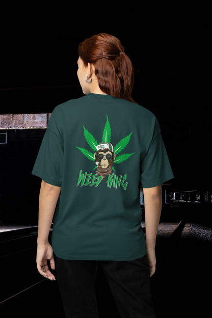 WEED KING Streetwear Backprint - Freestyler Bio Oversized Unisex T-Shirt Erwachsenen SH