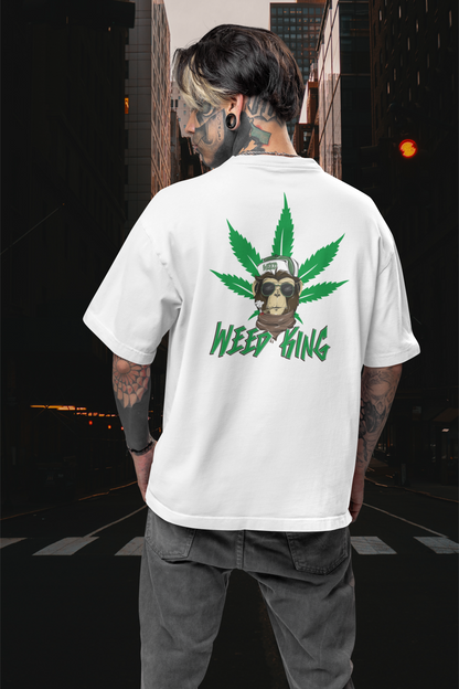 WEED KING Streetwear Backprint - Freestyler Bio Oversized Unisex T-Shirt Erwachsenen SH