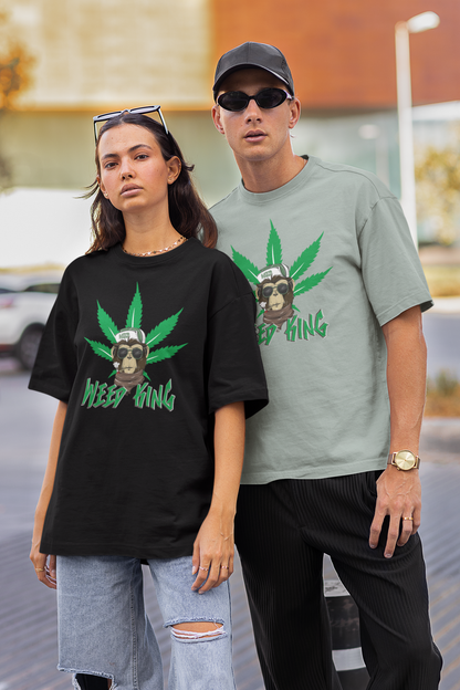 WEED KING Streetwear Frontprint - Freestyler Bio Oversized Unisex T-Shirt Erwachsenen SH