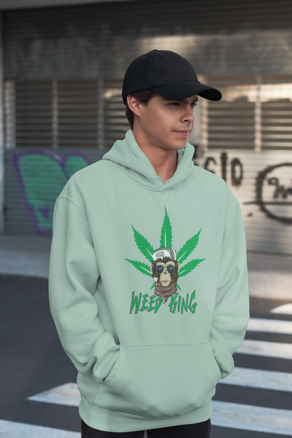WEED KING Streetwear Frontside - Slammer Organic Oversized Unisex Hoodie Adult SH