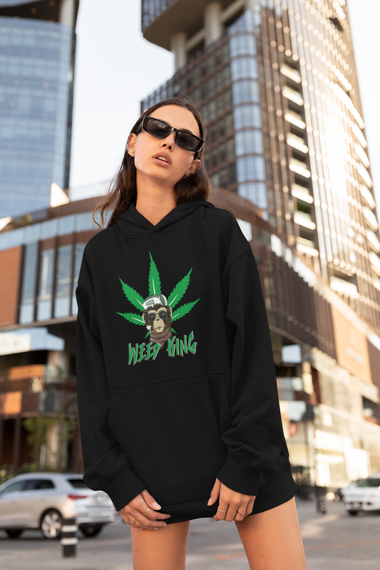 WEED KING Streetwear Frontside - Slammer Bio Oversized Unisex Hoodie Erwachsenen SH