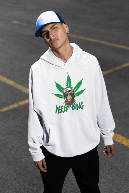 WEED KING Streetwear Frontside - Slammer Organic Oversized Unisex Hoodie Adult SH