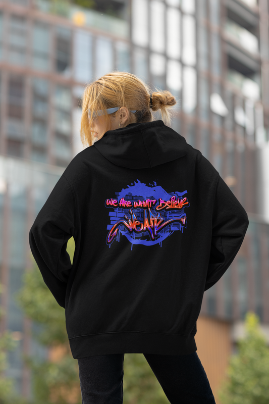 WE ARE WHAT BELIEVE Streetwear Backside - Slammer Bio Oversized Unisex Hoodie Erwachsenen SH