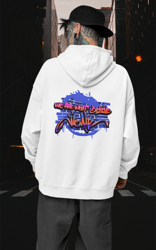 WE ARE WHAT BELIEVE Streetwear Backside - Slammer Bio Oversized Unisex Hoodie Erwachsenen SH