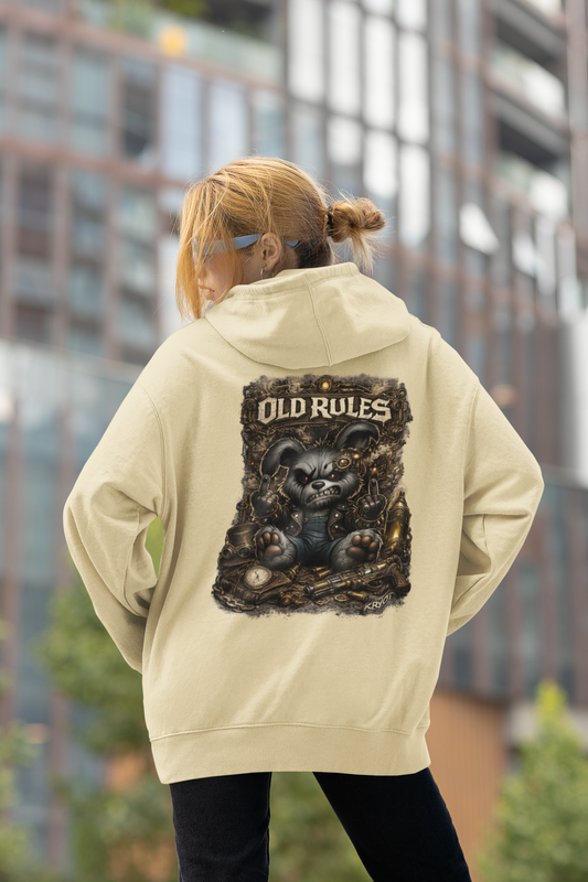 WHITE NOISE OLD RULES Steampunk Kryot Streetwear - Slammer Bio Oversized Unisex Hoodie Erwachsenen SH
