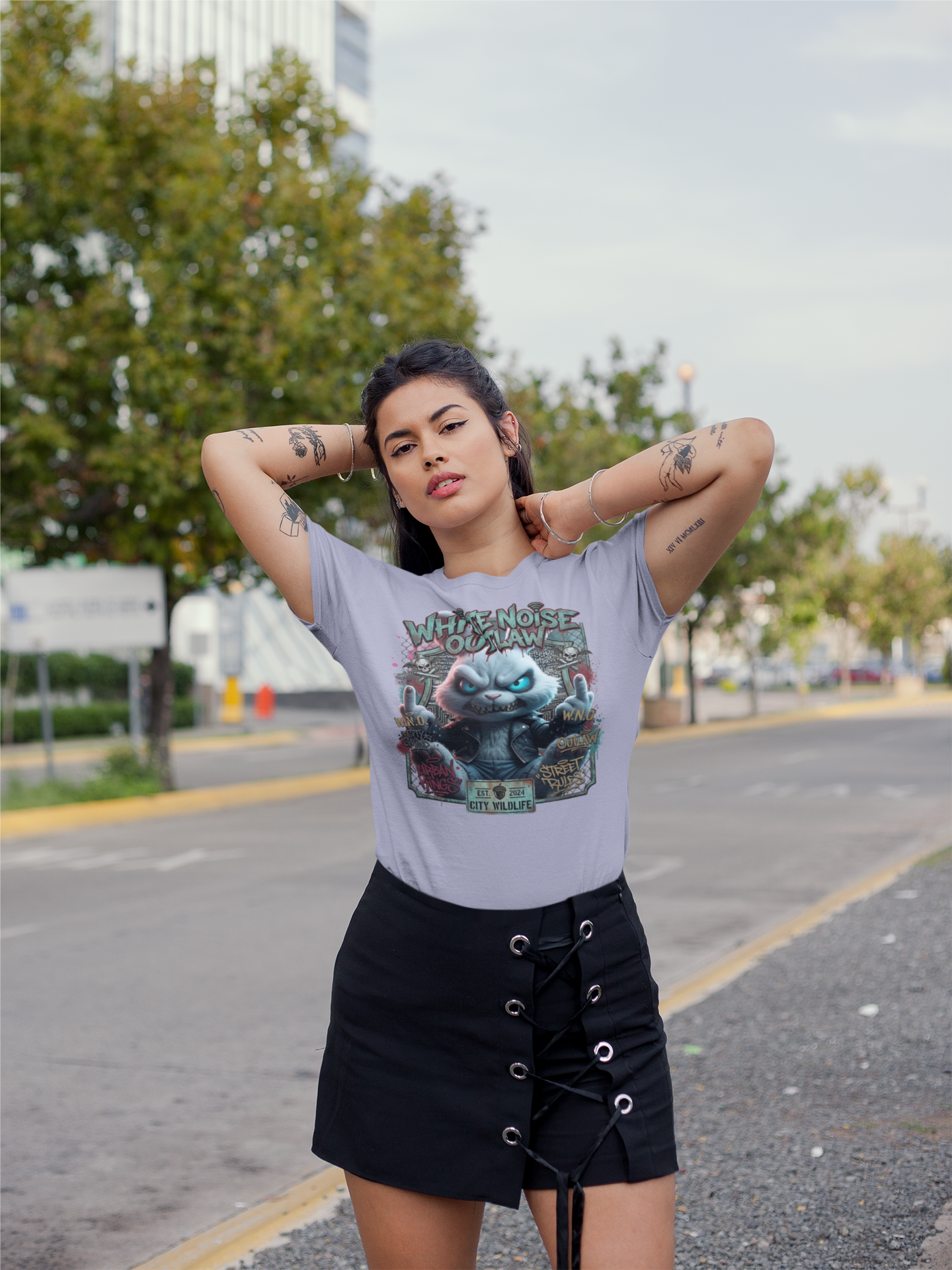 WHITE NOISE OUTLAW Kryot Streetwear - Creator Unisex Organic T-Shirt Adult SH