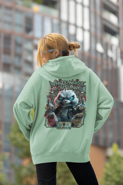 WHITE NOISE OUTLAW Kryot Streetwear - Slammer Organic Oversized Unisex Hoodie Adult SH