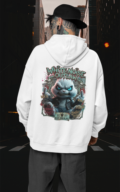 WHITE NOISE OUTLAW Kryot Streetwear - Slammer Organic Oversized Unisex Hoodie Adult SH