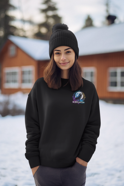 Wolf Runen Mond Be Wild and Free Mini II - Unisex Erwachsenen Sweatshirt Changer 2.0 ST/ST SH