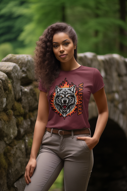 Wolf in Flames Valhalla - Unisex Adult Organic Cotton T-Shirt Creator 2.0 ST/St SH
