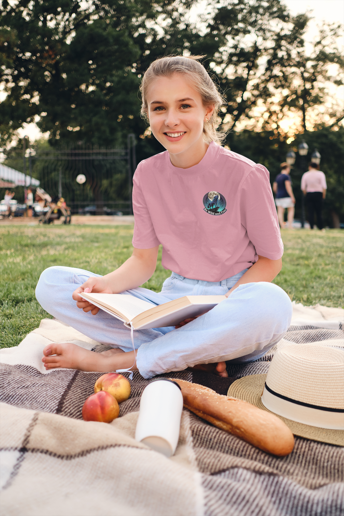 Wolf Be Wild and Free II Mini - Unisex Erwachsenen Bio Creator T-Shirt ST/ST SH