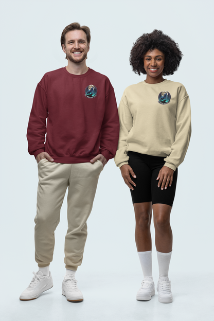 Wolf Sternenhimmel Mond Mini - Unisex Erwachsenen Changer Sweatshirt ST/ST SH