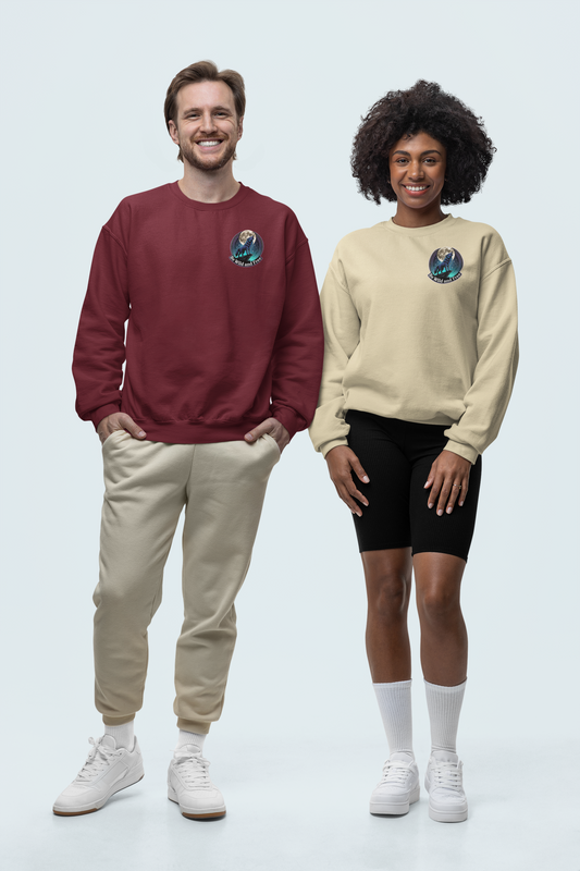 Wolf Sternenhimmel Mond Mini - Unisex Erwachsenen Changer Sweatshirt ST/ST SH