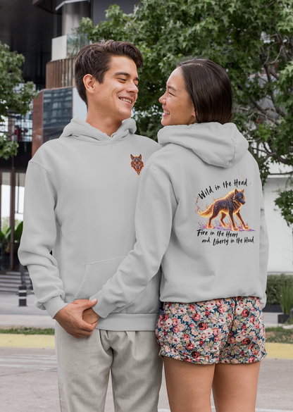 Wolf Wild in the Head Fire in the Heart BS - Unisex Erwachsenen Bio Organic Cruiser Hoodie 2.0 ST/ST