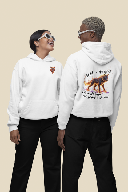 Wolf Wild in the Head Fire in the Heart BS - Unisex Erwachsenen Bio Organic Cruiser Hoodie 2.0 ST/ST