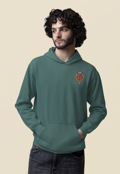 Wolf Wild im Kopf Feuer im Herz Freiheit im Blut BS - Unisex Erwachsenen Bio Organic Cruiser Hoodie 2.0 ST/ST