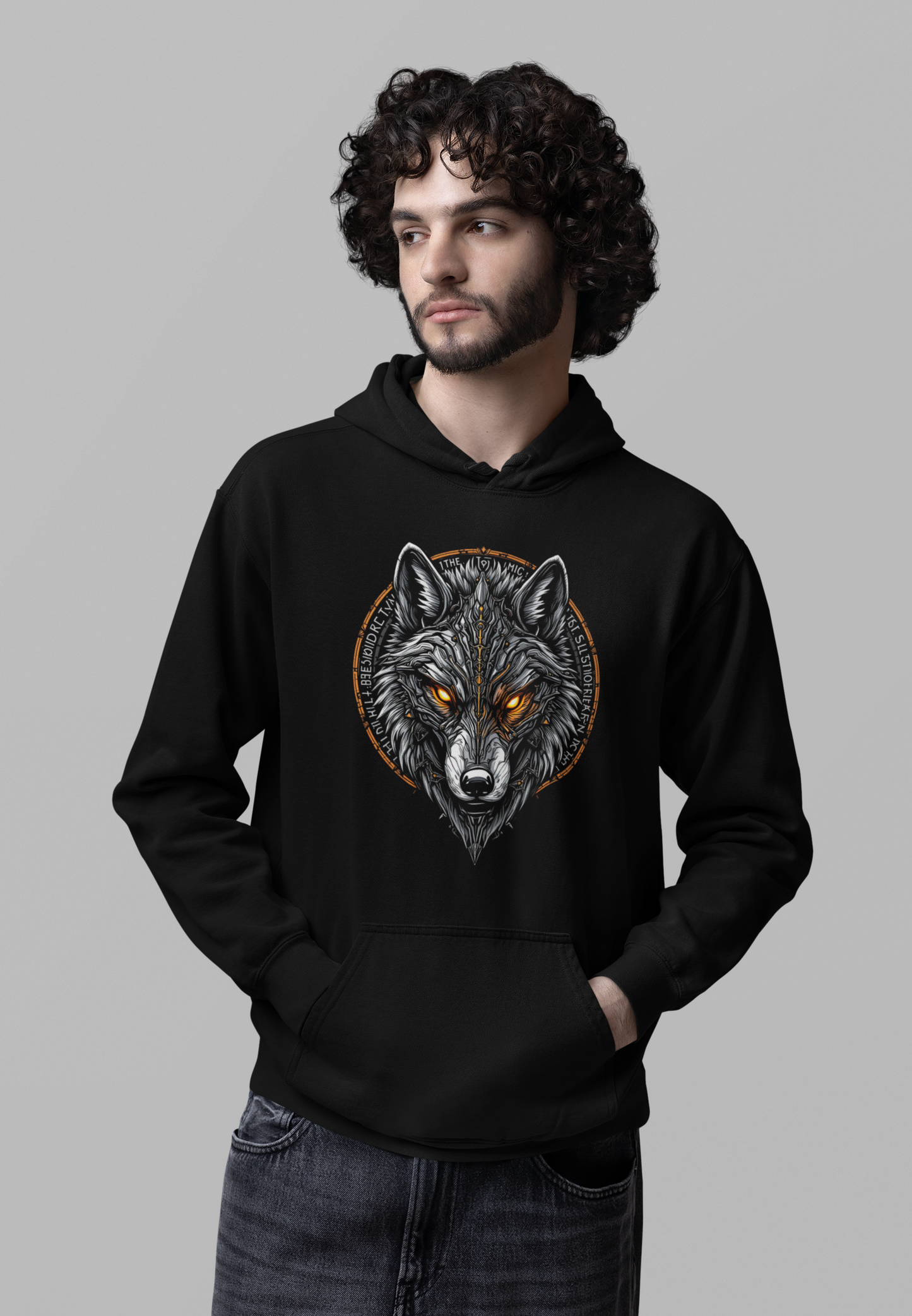 Wolf Runen Magische Augen - Unisex Erwachsenen Bio Organic Cruiser Hoodie 2.0 ST/ST