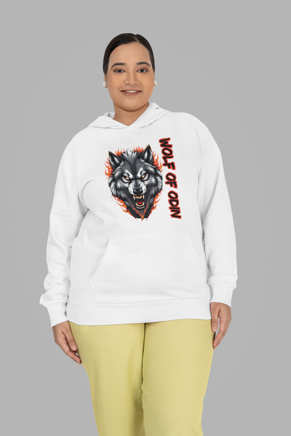 Wolf in Flammen Wolf of Odin - Unisex Erwachsenen Bio Organic Cruiser Hoodie 2.0 ST/ST