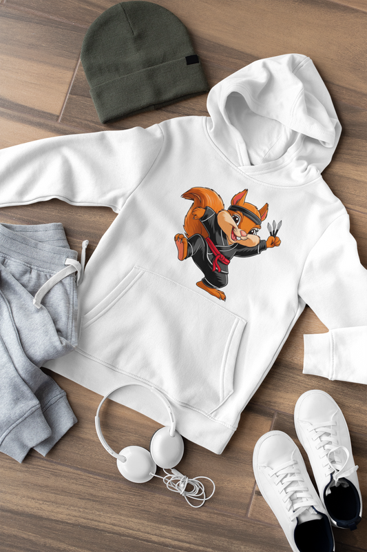 Wushu Kinder Hoodie Pullover Bio Baumwolle Hochwertig Langlebig - Wushu Little Ninja Hero - Mini Cruiser Hoodie 2.0 ST/ST SH