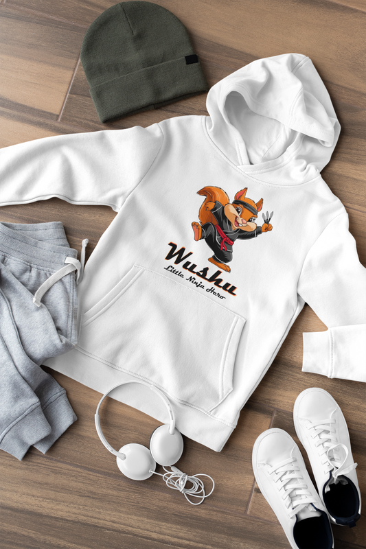 Wushu Mittelschwerer Fleece-Hoodie für Jugendliche – Wushu Little Ninja Hero - Weltweit verfügbar - GL