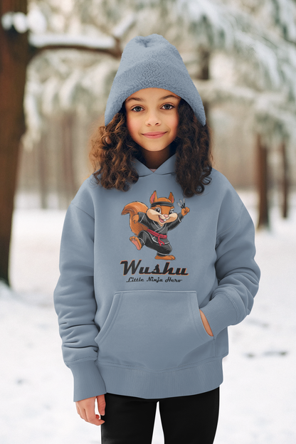 Wushu Mittelschwerer Fleece-Hoodie für Jugendliche – Wushu Little Ninja Hero - Weltweit verfügbar - GL