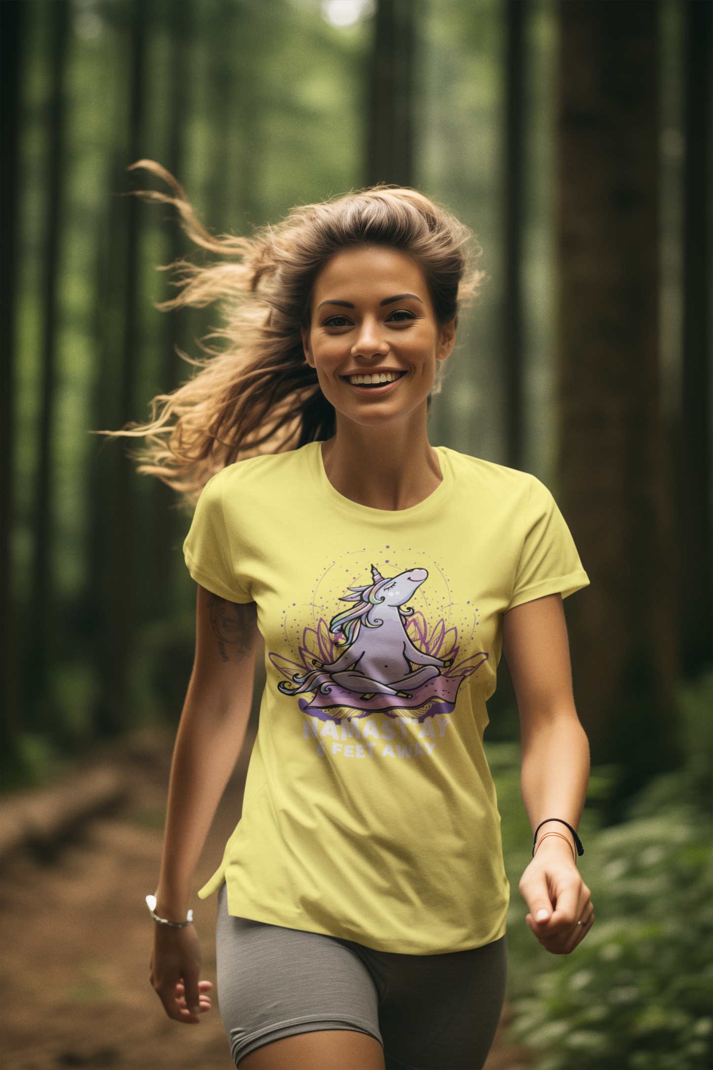 Yoga Einhorn NAMAST`AY 6 Feet away Creator T-Shirt SK